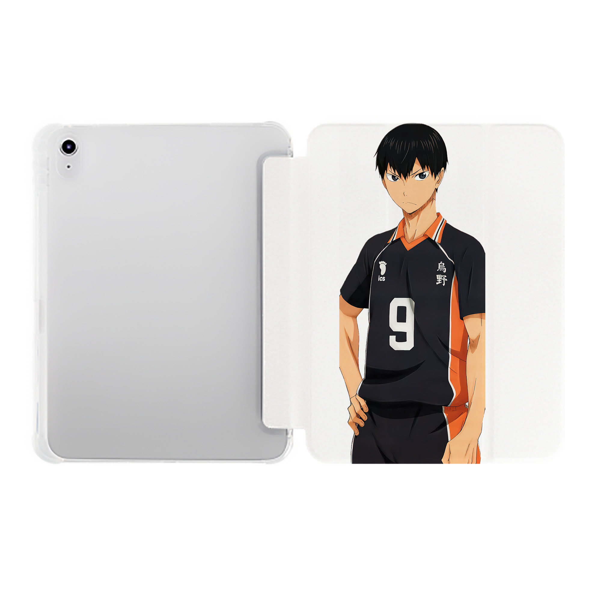 （画像用） ハイキュー!! Haikyu!! IPad ケース ペン収納付き 三つ折りスタンド PUレザー×シリコン 対応機種9.5/10.5/10.9インチ